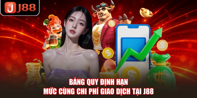Bảng quy định hạn mức cùng chi phí giao dịch tại J88